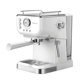 capsule + coffee powder + milk foam 3 in 1 coffee maker.  Retro European style, 20Bar extraction mocha / Nestle espresso,  1050W, powder hammer 5 (PSCM3150: PSCM3150c)